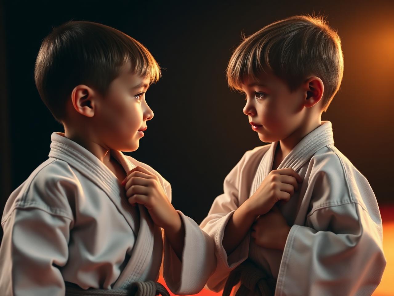 Jeunes judokas au kumi-kata