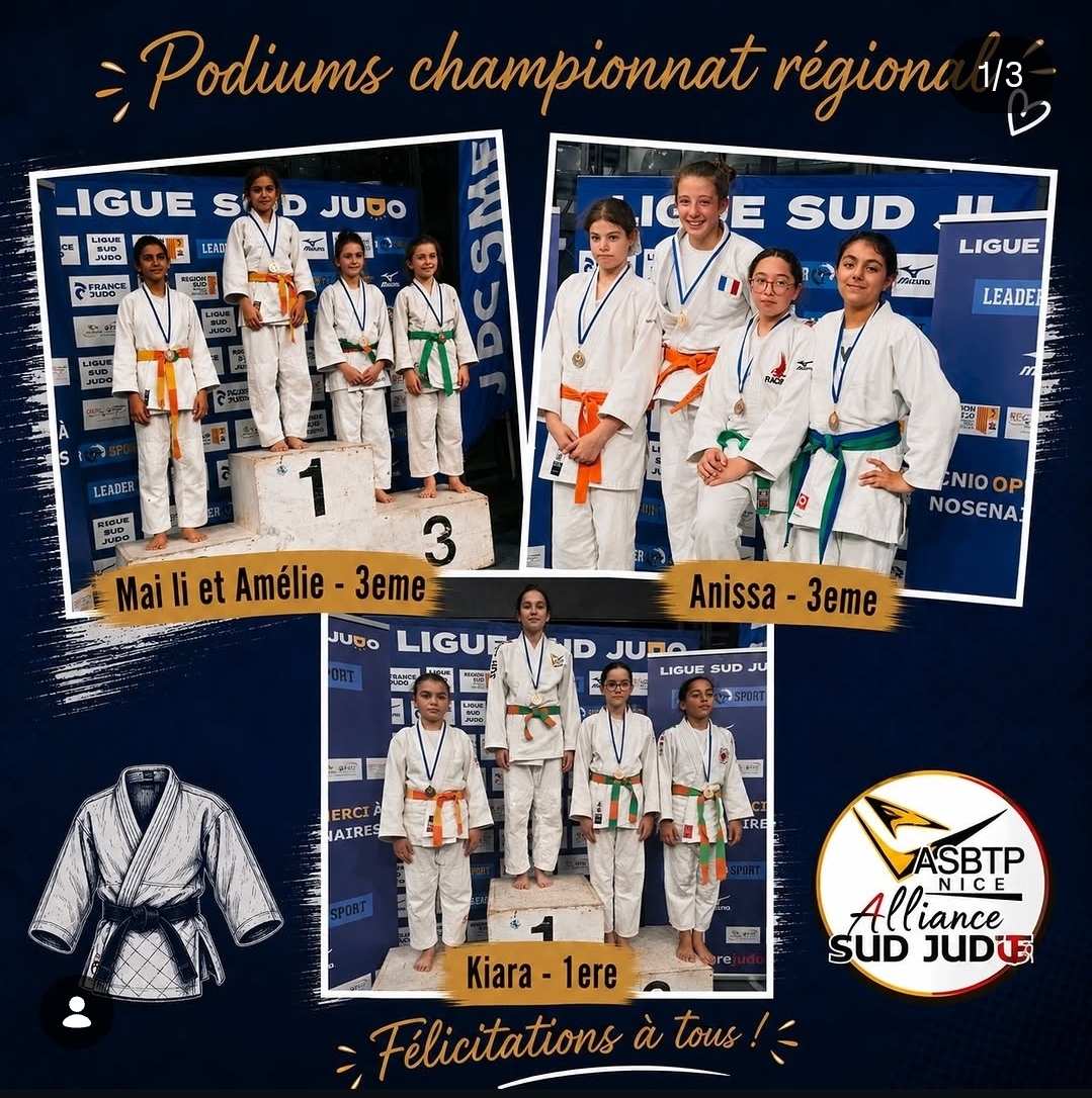 Podiums du championnat régional